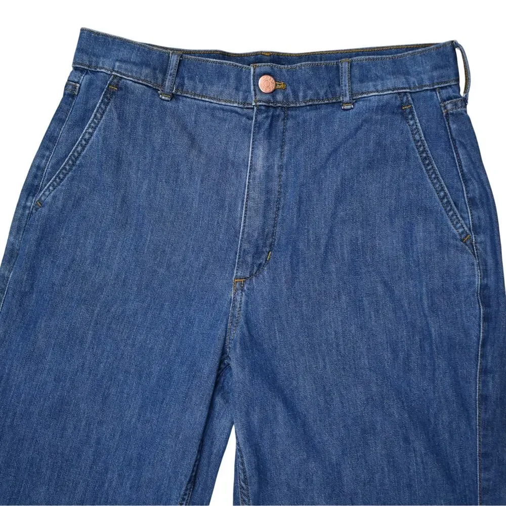 J.Crew High Rise Wide Leg Denim Trouser Jeans Women's 27 (30